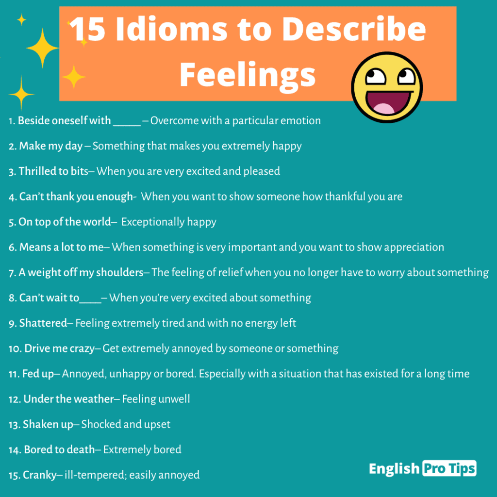 Idioms for describing feelings